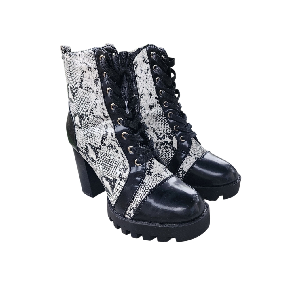 Fashion Nova Up All Night Booties Glenna Platform Boots 10 - Picture 12 of 12